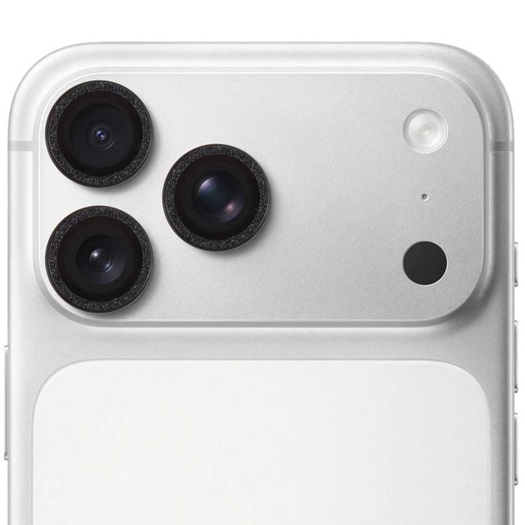 For iPhone 17 Pro Glitter Camera Lens Protector Ring Film(Black)