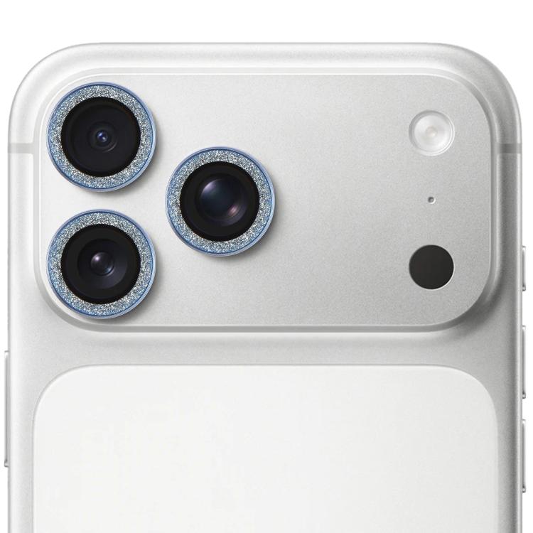 For iPhone 17 Pro Glitter Camera Lens Protector Ring Film(Light Blue)