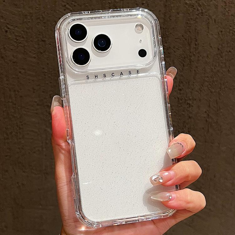 For iPhone 17 Pro Glitter Powder 3-in-1 TPU + PC Phone Case(Transparent)