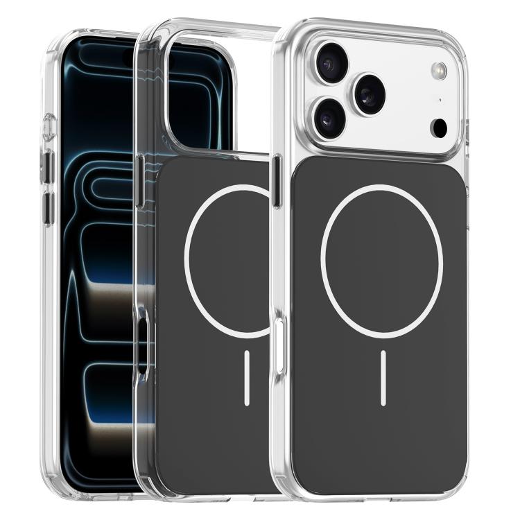 For iPhone 17 Pro Gold-Orange Original Color MagSafe Shockproof Phone Case(Black)
