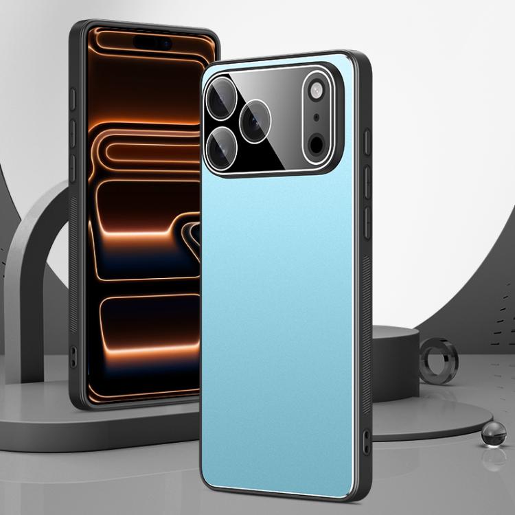 For iPhone 17 Pro Golden Shield Metal Frosted Lens Film Phone Case(Blue)