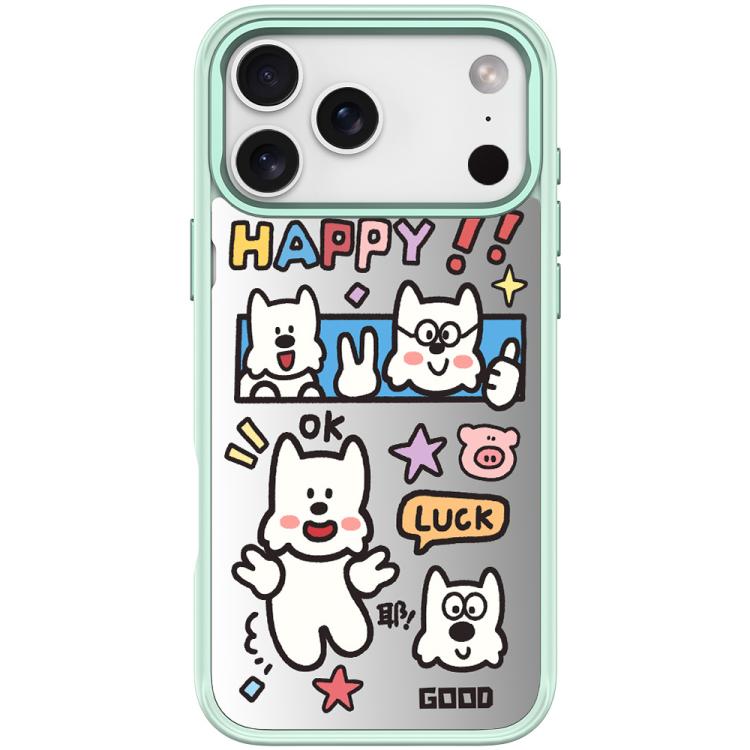 For iPhone 17 Pro Good Day Pattern Magnetic Phone Case(Light Green)