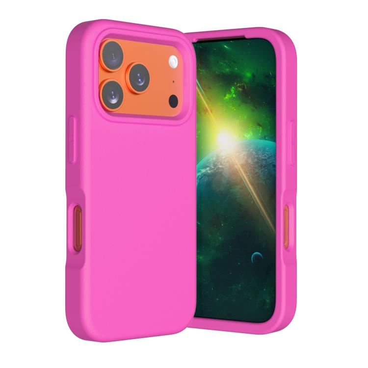 For iPhone 17 Pro Guard Screen EVA Shockproof Phone Case(RoseRed)