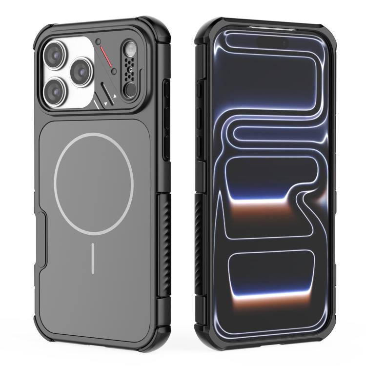 For iPhone 17 Pro Heat Dissipation Air Shockproof TPU + PC Magsafe Phone Case(Black)