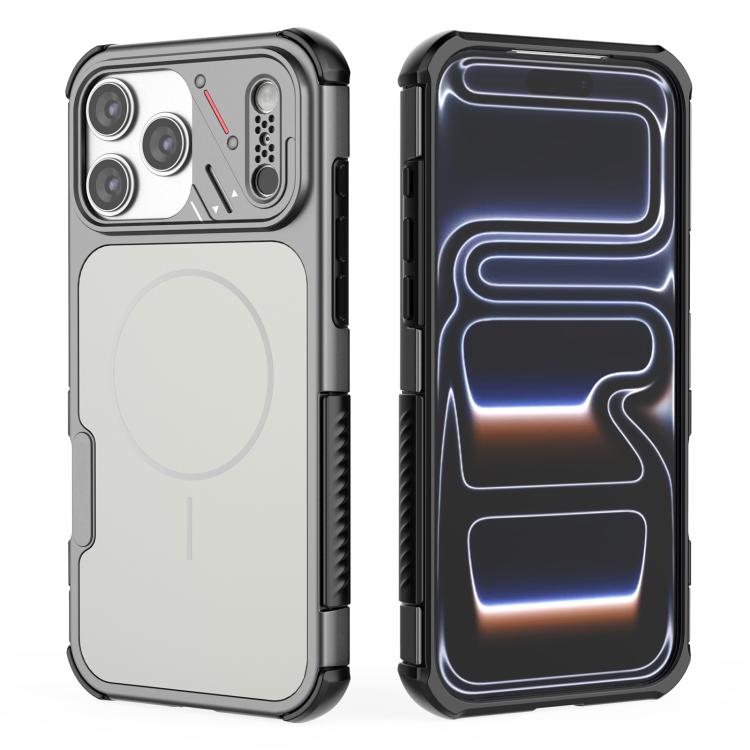For iPhone 17 Pro Heat Dissipation Air Shockproof TPU + PC Magsafe Phone Case(Gray)