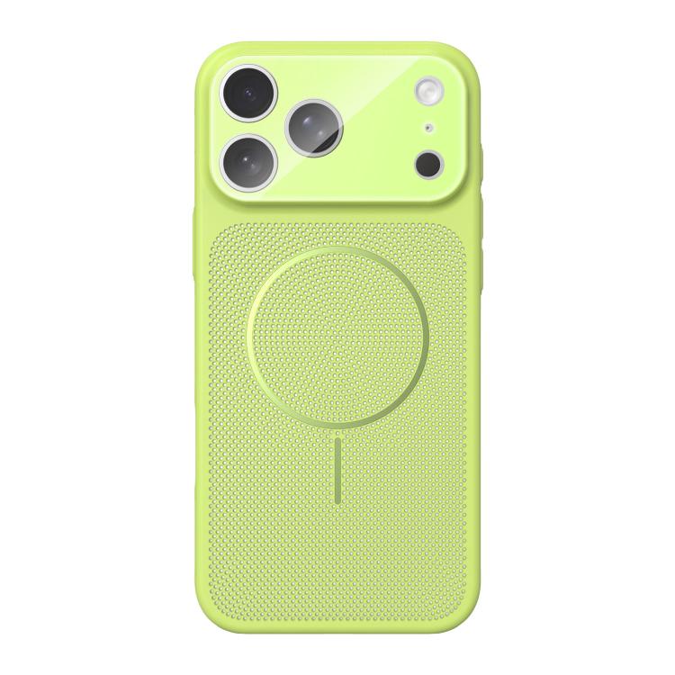 For iPhone 17 Pro Heat Dissipation Breathable Mesh Magnetic PC Phone Case(Green)