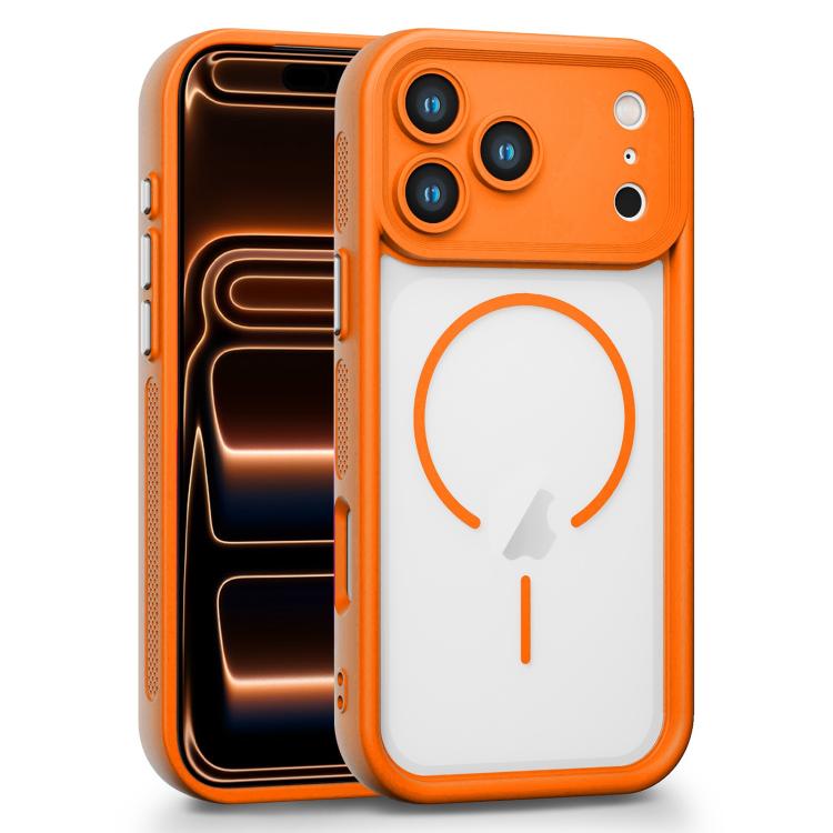For iPhone 17 Pro Heavenly Eye Magnetic TPU Hybrid PC Phone Case(Orange)