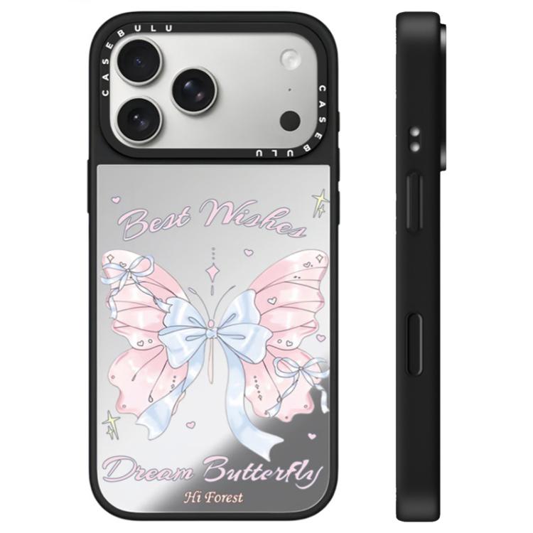 For iPhone 17 Pro Hi Forest Series Camera Control Button Mirror Phone Case(Dream Butterfly)