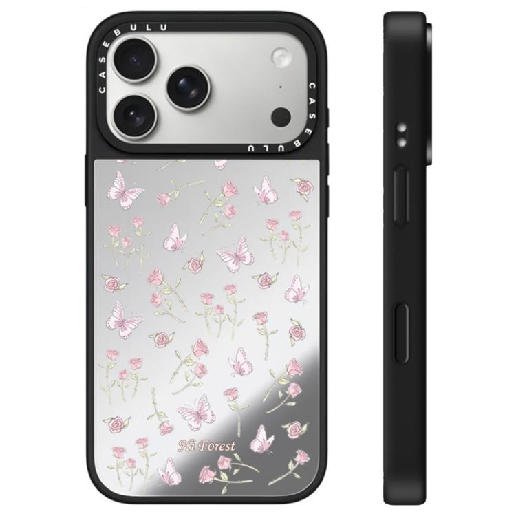For iPhone 17 Pro Hi Forest Series Camera Control Button Mirror Phone Case(Small Floral)