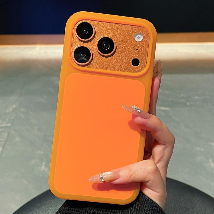 For iPhone 17 Pro Ice Cream Skin Feel Liquid Silicone Phone Case(Orange)