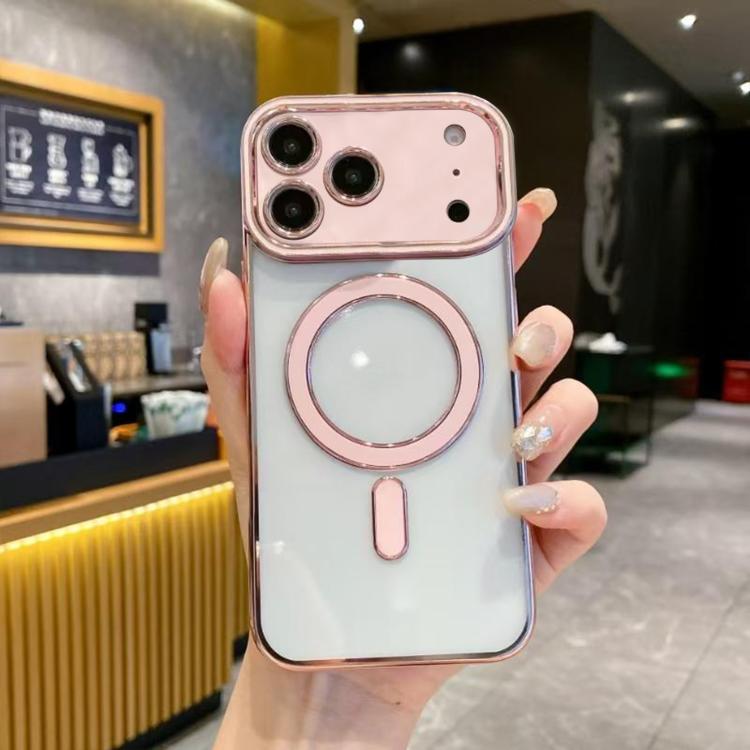 For iPhone 17 Pro Imitation Original Magsafe TPU Phone Case(Pink)