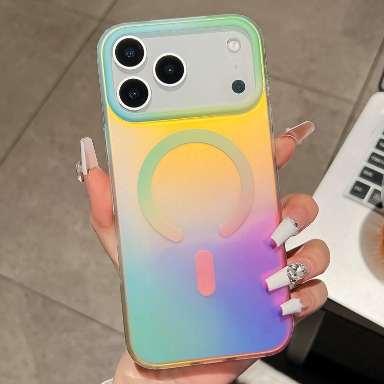 For iPhone 17 Pro Ink Gen2 Gradient MagSafe PC Hybrid TPU Phone Case(Colorful)