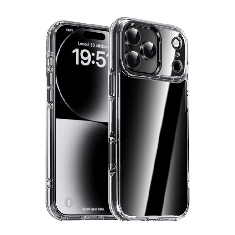For iPhone 17 Pro iPAKY Mingxing Series Shockproof PC+TPU Phone Case(Transparent + Black)