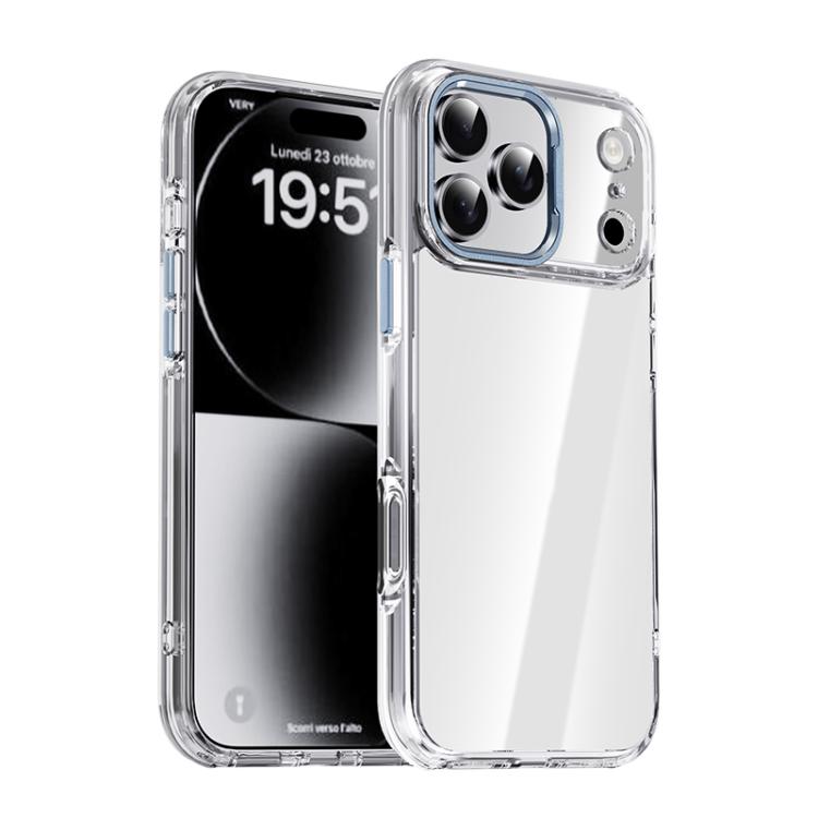 For iPhone 17 Pro iPAKY Mingxing Series Shockproof PC+TPU Phone Case(Transparent + Blue)