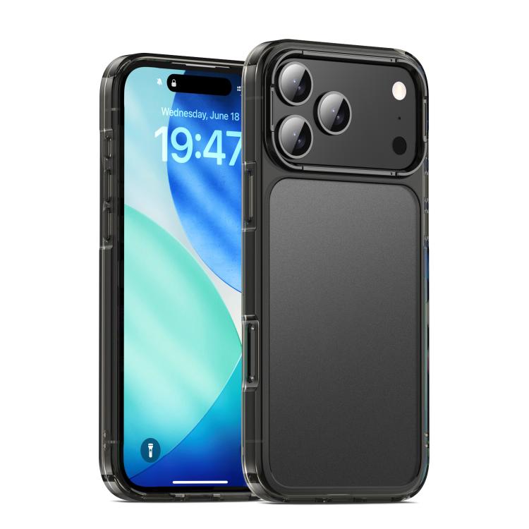For iPhone 17 Pro iPAKY Phantom Series Shockproof PC+TPU Phone Case(Matte Black)
