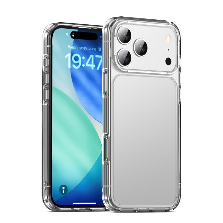 For iPhone 17 Pro iPAKY Phantom Series Shockproof PC+TPU Phone Case(Matte White)