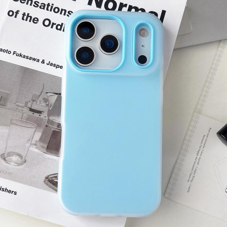 For iPhone 17 Pro Jelly Color Matte Feel PC Hybrid TPU Phone Case(Blue)