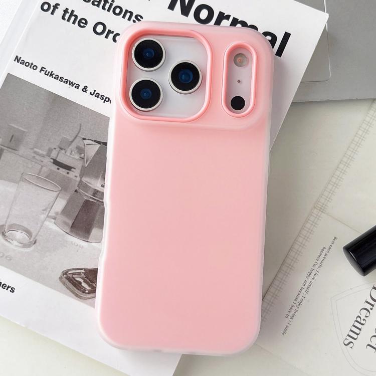 For iPhone 17 Pro Jelly Color Matte Feel PC Hybrid TPU Phone Case(Pink)