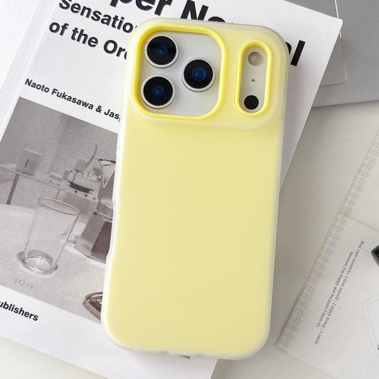 For iPhone 17 Pro Jelly Color Matte Feel PC Hybrid TPU Phone Case(Yellow)