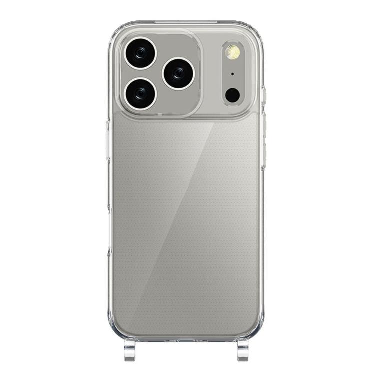 For iPhone 17 Pro Kalebol Minimalist Transparent Lanyard Integrated Phone Case(Transparent)