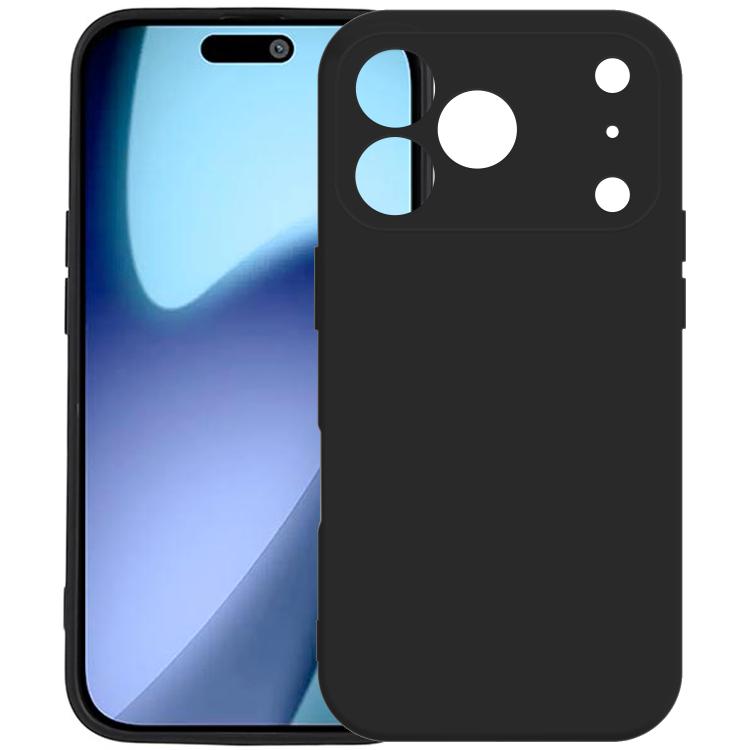 For iPhone 17 Pro Kalebol Precise Cutouts Solid Color TPU Phone Case(Black)
