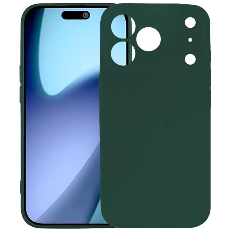 For iPhone 17 Pro Kalebol Precise Cutouts Solid Color TPU Phone Case(Dark Green)