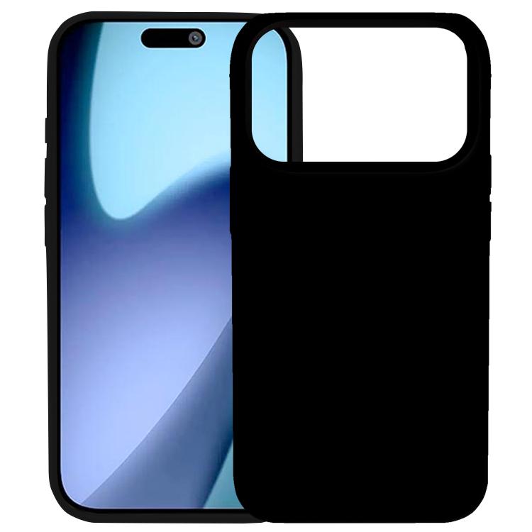 For iPhone 17 Pro Kalebol Solid Color Simple All-inclusive Liquid Silicone Phone Case(Black)