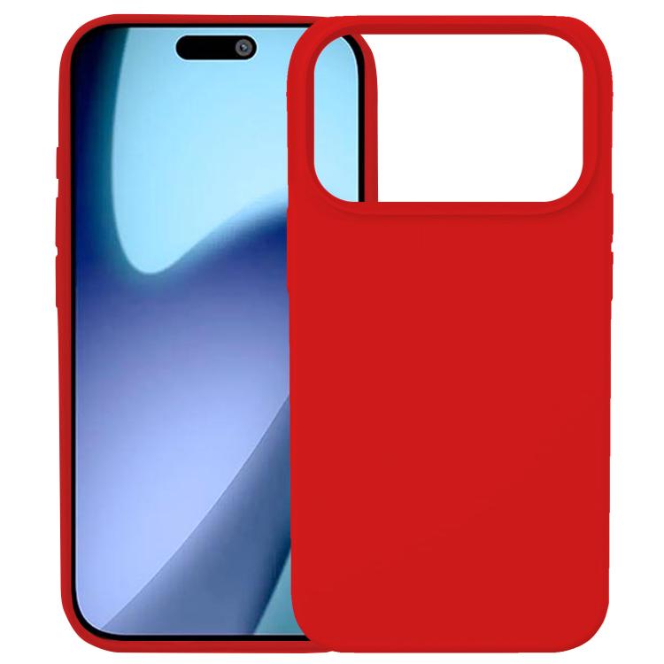 For iPhone 17 Pro Kalebol Solid Color Simple All-inclusive Liquid Silicone Phone Case(Red)