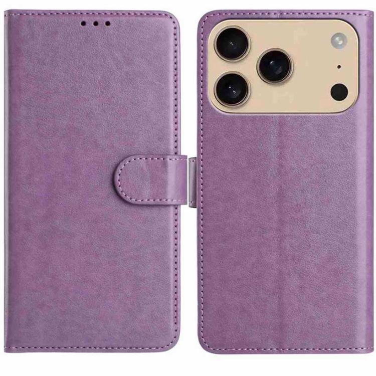 For iPhone 17 Pro Lambskin 8-card Slot Leather Phone Case(Purple)