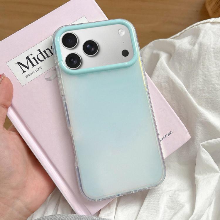 For iPhone 17 Pro Large Camera Frame Vibrant Jelly Color TPU + IMD Phone Case(Blue)