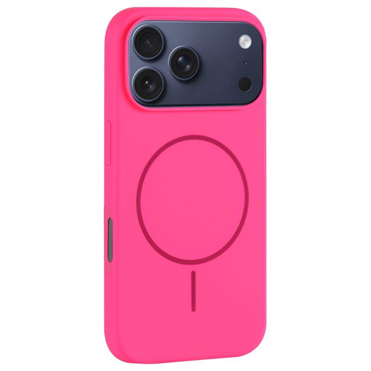 For iPhone 17 Pro Large Hole Camera MagSafe Liquid Silicone Full Coverage Phone Case(Rose Red)