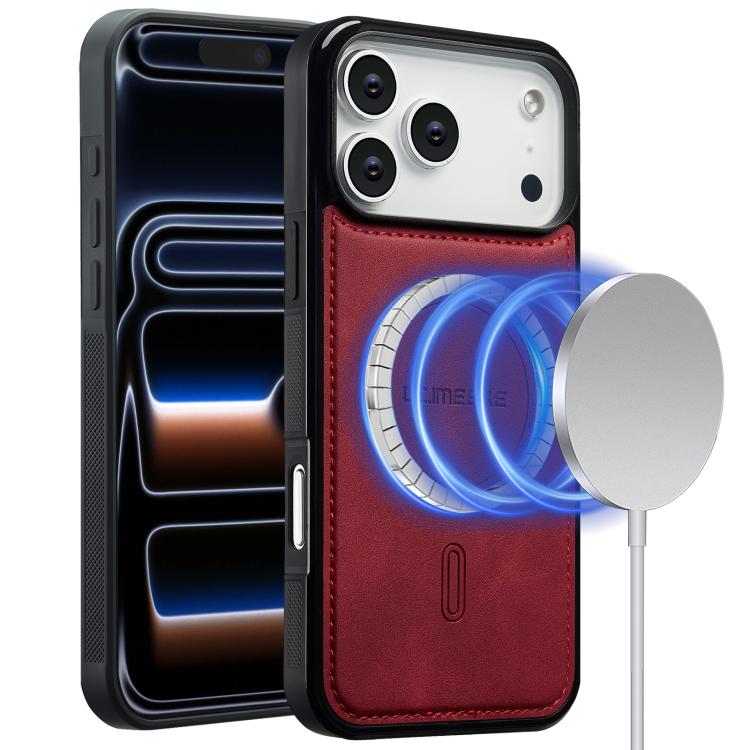 For iPhone 17 Pro LC.IMEEKE L6 Series MagSafe Magnetic Phone Case(Red)