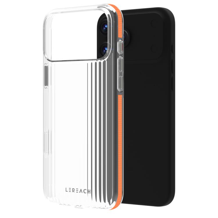 For iPhone 17 Pro LeReach TOC Icicle Series Ice Mist Double-Sided Non-Slip Phone Case(Orange)