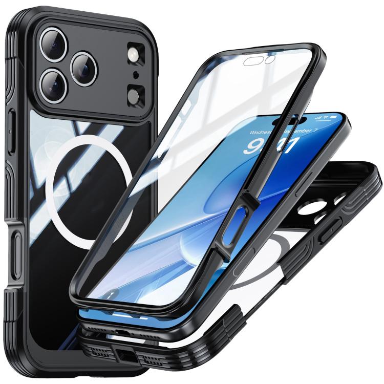 For iPhone 17 Pro Life Waterproof MagSafe Magnetic Rugged Phone Case(Black)