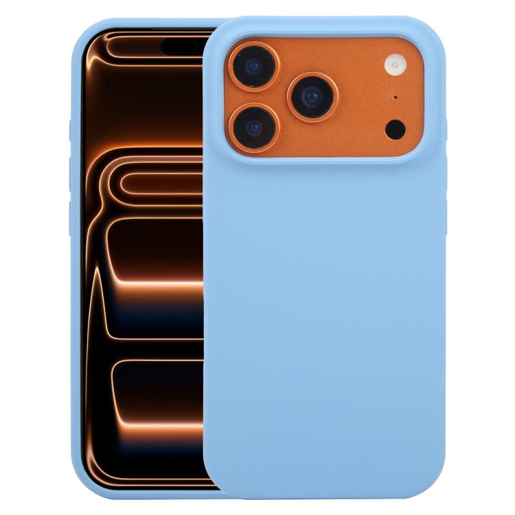 For iPhone 17 Pro Liquid Silicone Phone Case(Azure Blue)
