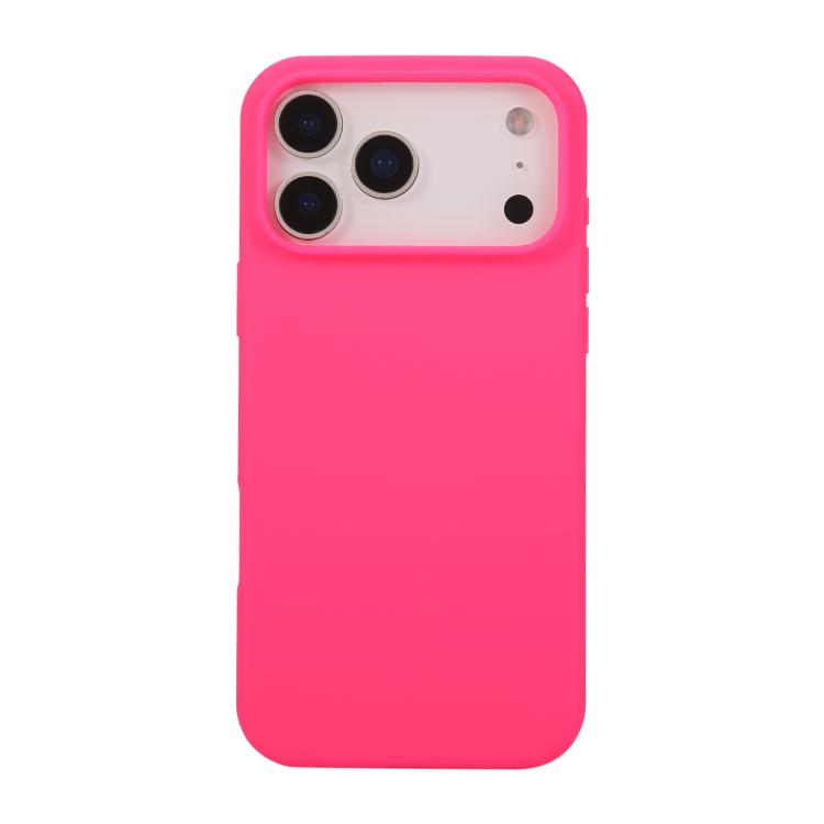 For iPhone 17 Pro Liquid Silicone Phone Case(Brilliant Pink)