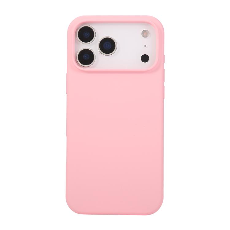 For iPhone 17 Pro Liquid Silicone Phone Case(Cherry Blossom Pink)