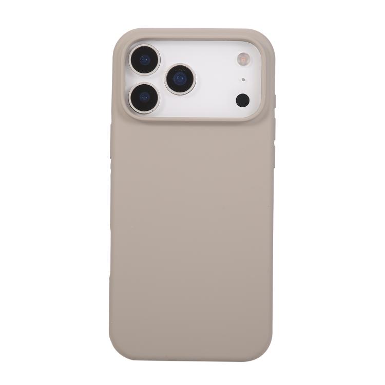 For iPhone 17 Pro Liquid Silicone Phone Case(Pebble)