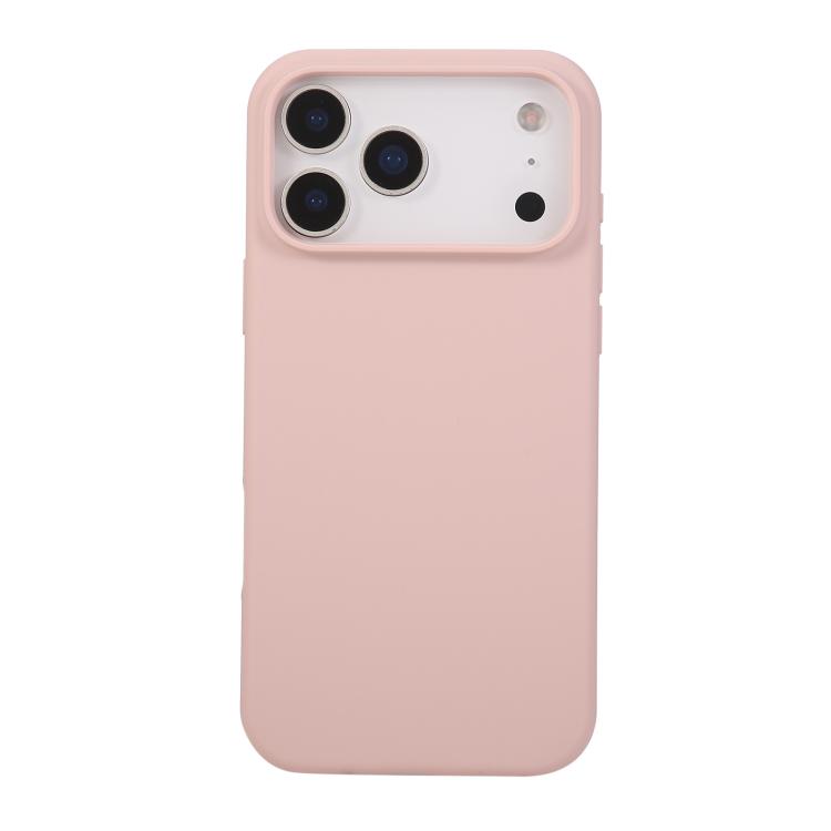 For iPhone 17 Pro Liquid Silicone Phone Case(Sand Pink)