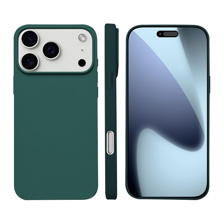 For iPhone 17 Pro Liquid Silicone Phone MagSafe Case(Dark Green)