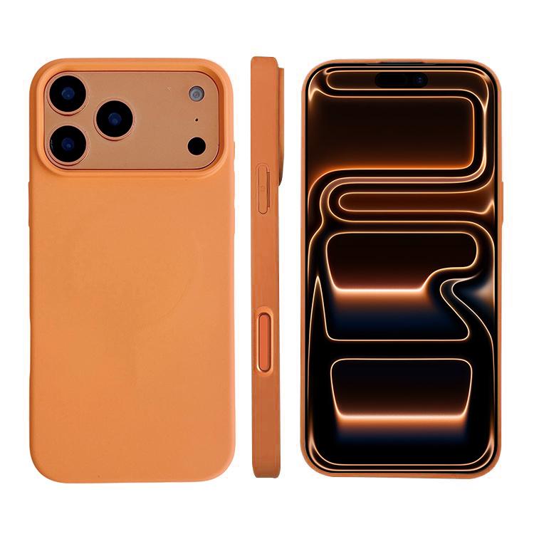 For iPhone 17 Pro Liquid Silicone Phone MagSafe Case(Orange)