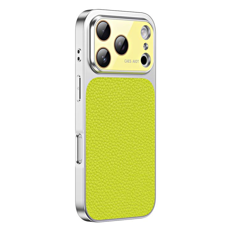 For iPhone 17 Pro Litchi Textured TPU Phone Case with Lens Film(Light Green)