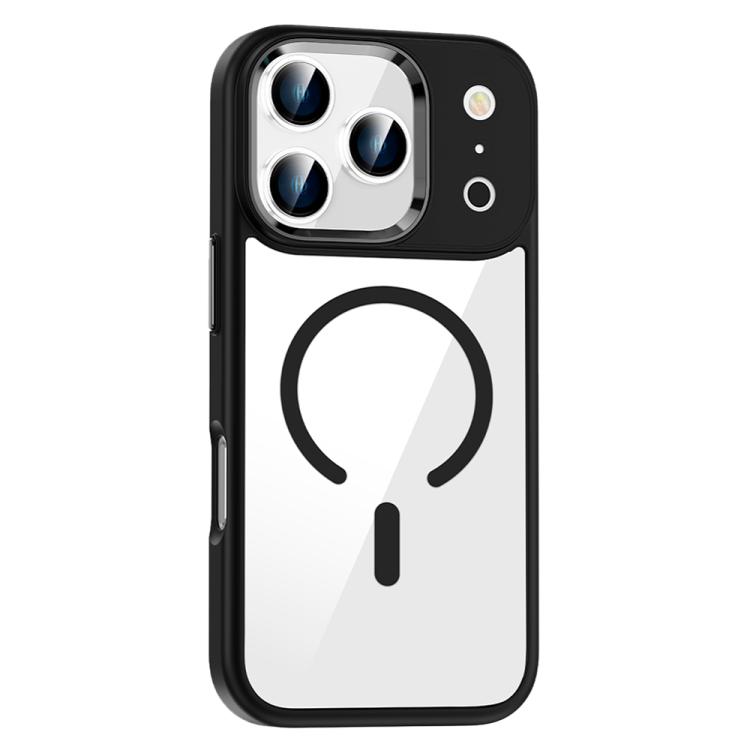 For iPhone 17 Pro MagSafe Anti-fingerprint Highly Transparent PC Phone Case(Black)