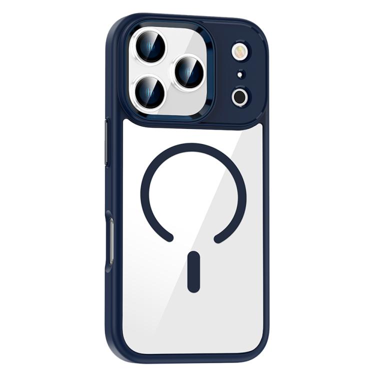 For iPhone 17 Pro MagSafe Anti-fingerprint Highly Transparent PC Phone Case(Dark Blue)