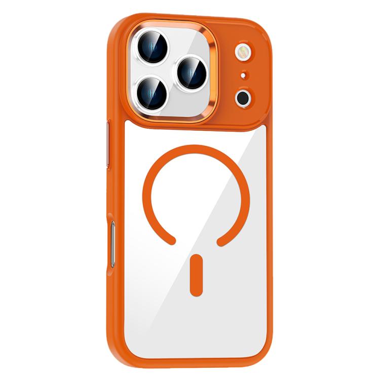 For iPhone 17 Pro MagSafe Anti-fingerprint Highly Transparent PC Phone Case(Orange)