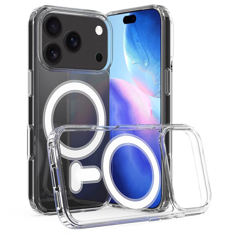 For iPhone 17 Pro MagSafe Clear Acrylic PC Hybrid TPU Phone Case(Transparent)