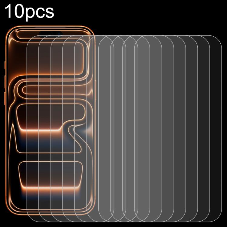 For iPhone 17 Pro Max 10pcs 0.26mm 9H 2.5D High Aluminum Tempered Glass Film