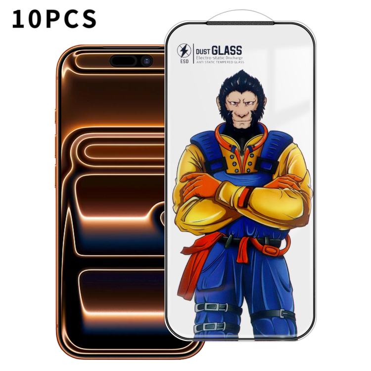 For iPhone 17 Pro Max 10pcs Armor Super-Strong 3D Curved 120C Anti-Static High-Aluminum Screen-Printed HD Tempered Glass Film