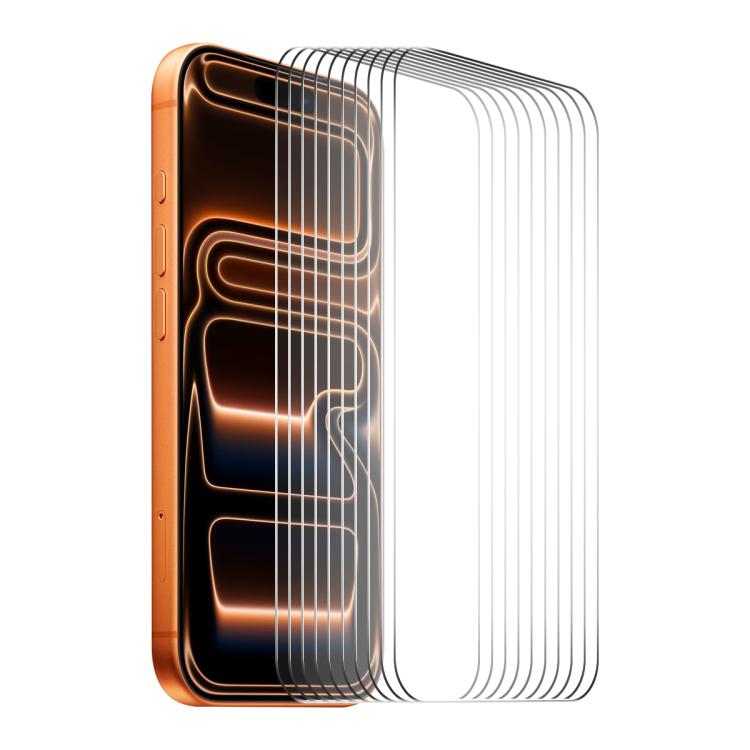 For iPhone 17 Pro Max 10pcs ENKAY Thickened Glue No White Edge 9H Big Arc Edge High Aluminum-silicon Tempered Glass Film