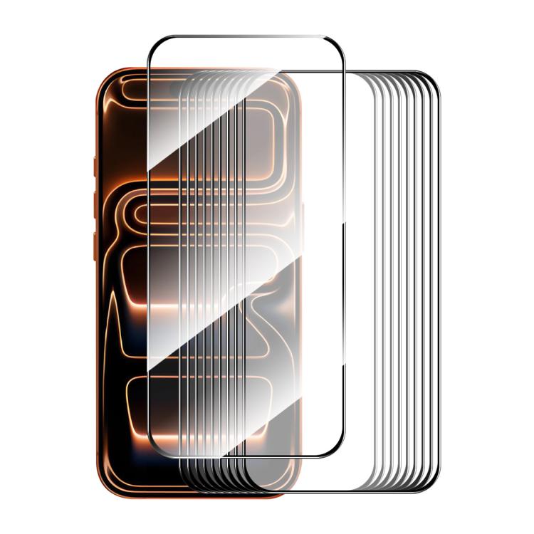 For iPhone 17 Pro Max 10pcs ENKAY Thickened Glue No White Edge High Aluminum-silicon Tempered Glass Film